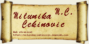 Milunika Cekinović vizit kartica